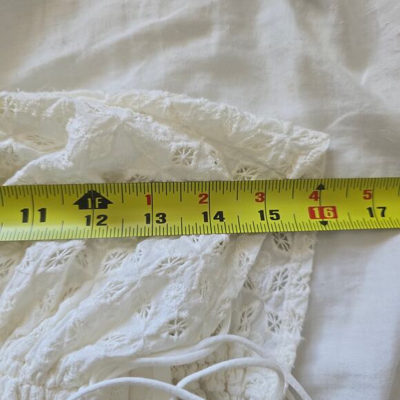 For Love and Lemons Top and Skirt Set Sand Dollar Lace Up Eyelet White Size M - Picture 15 of 15